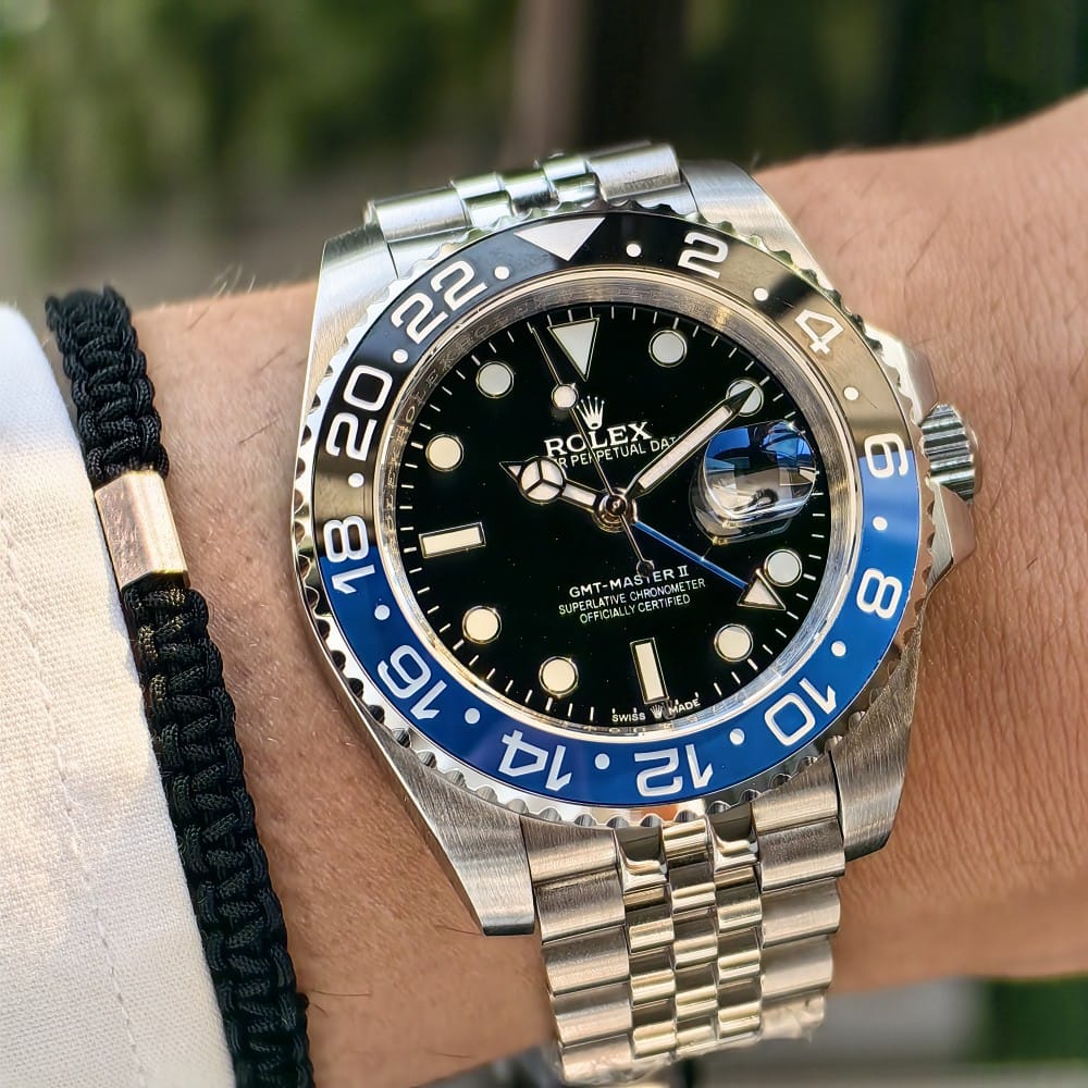 rolex gmt master ii batman jubilee 40mm watch - Image 2