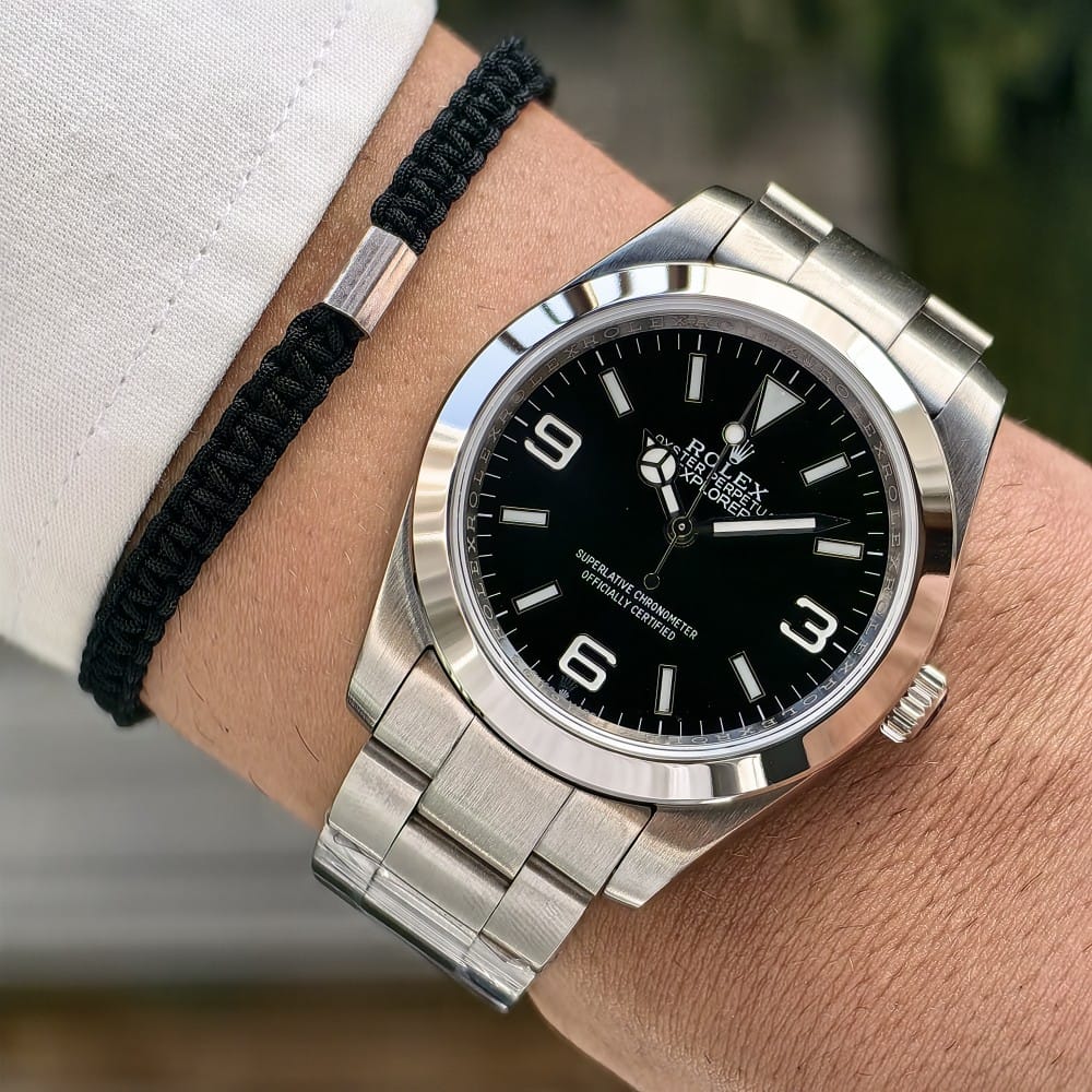 rolex explorer 40mm automatic watch - stainless steel
