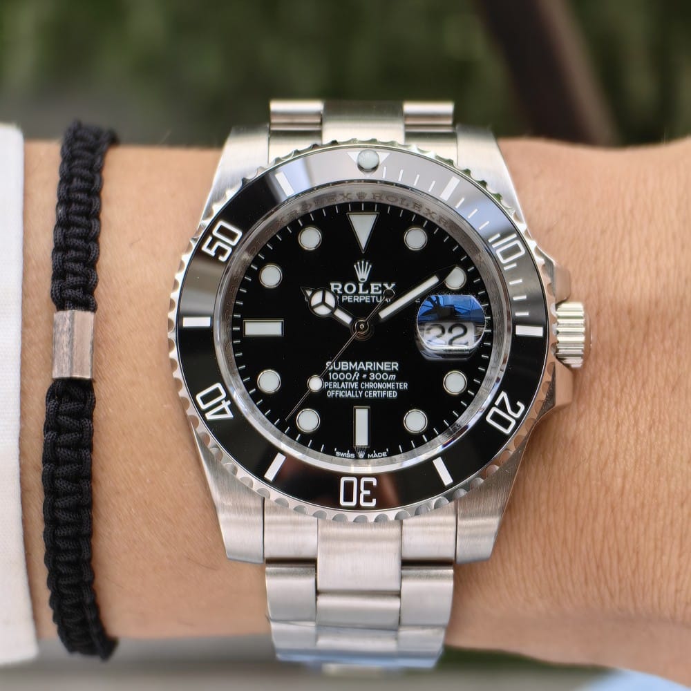 rolex submariner date black dial 40mm stainless steel watch - Image 2