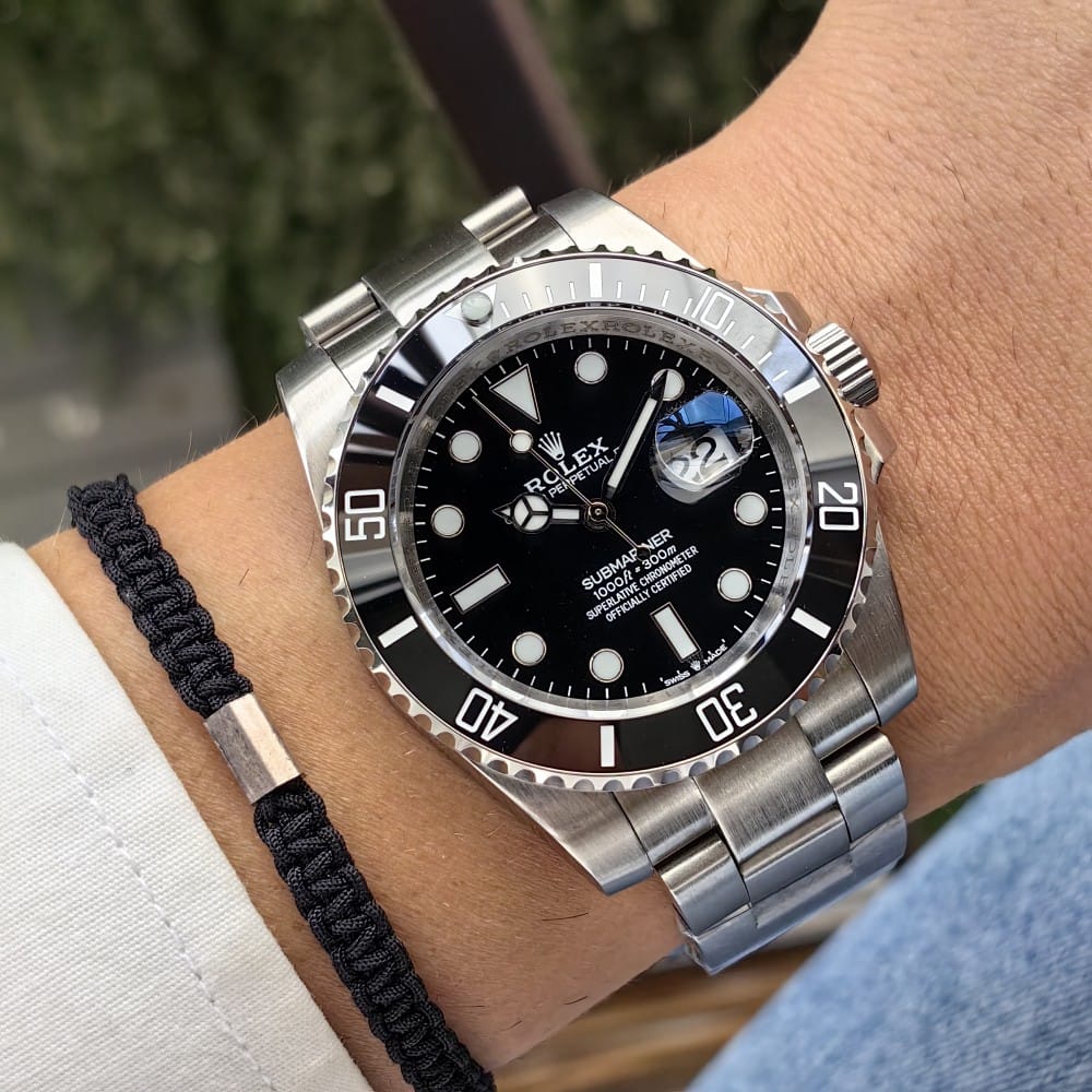 rolex submariner date black dial 40mm stainless steel watch - Image 3