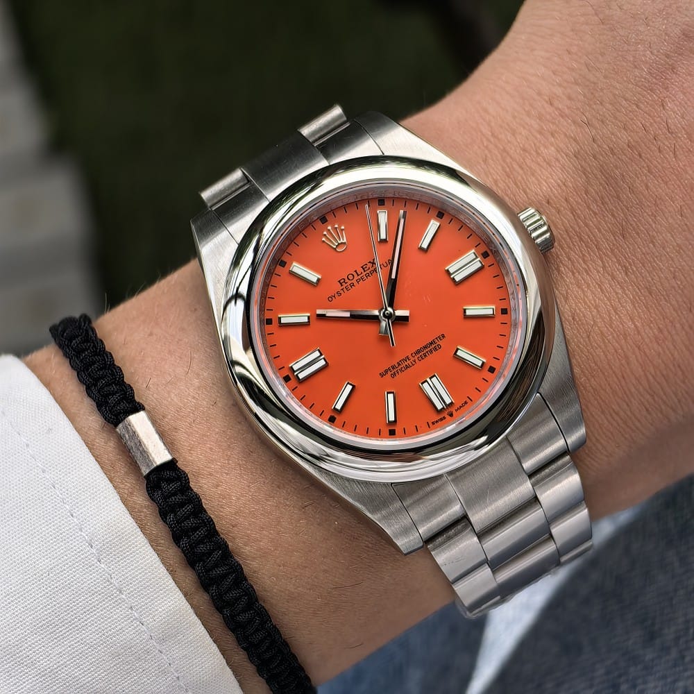 rolex oyster perpetual orange 40mm watch - Image 3