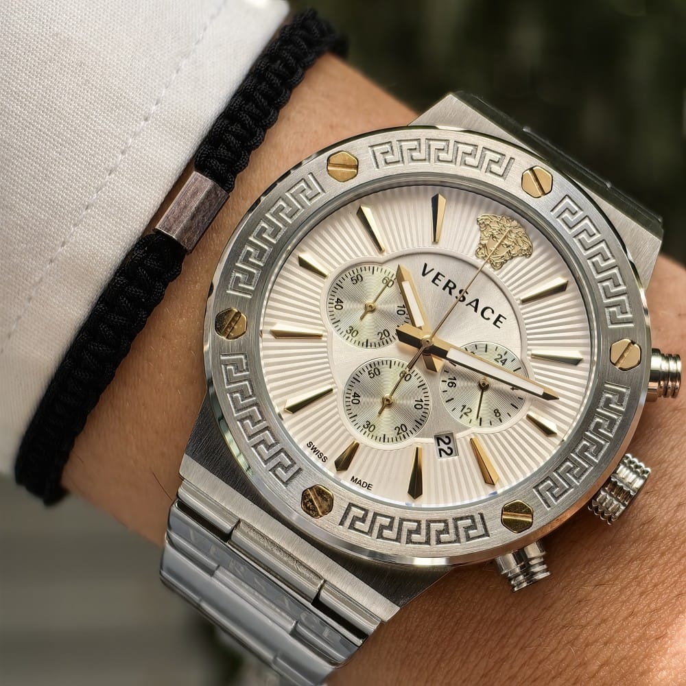 versace white dial watch - 44mm stainless steel