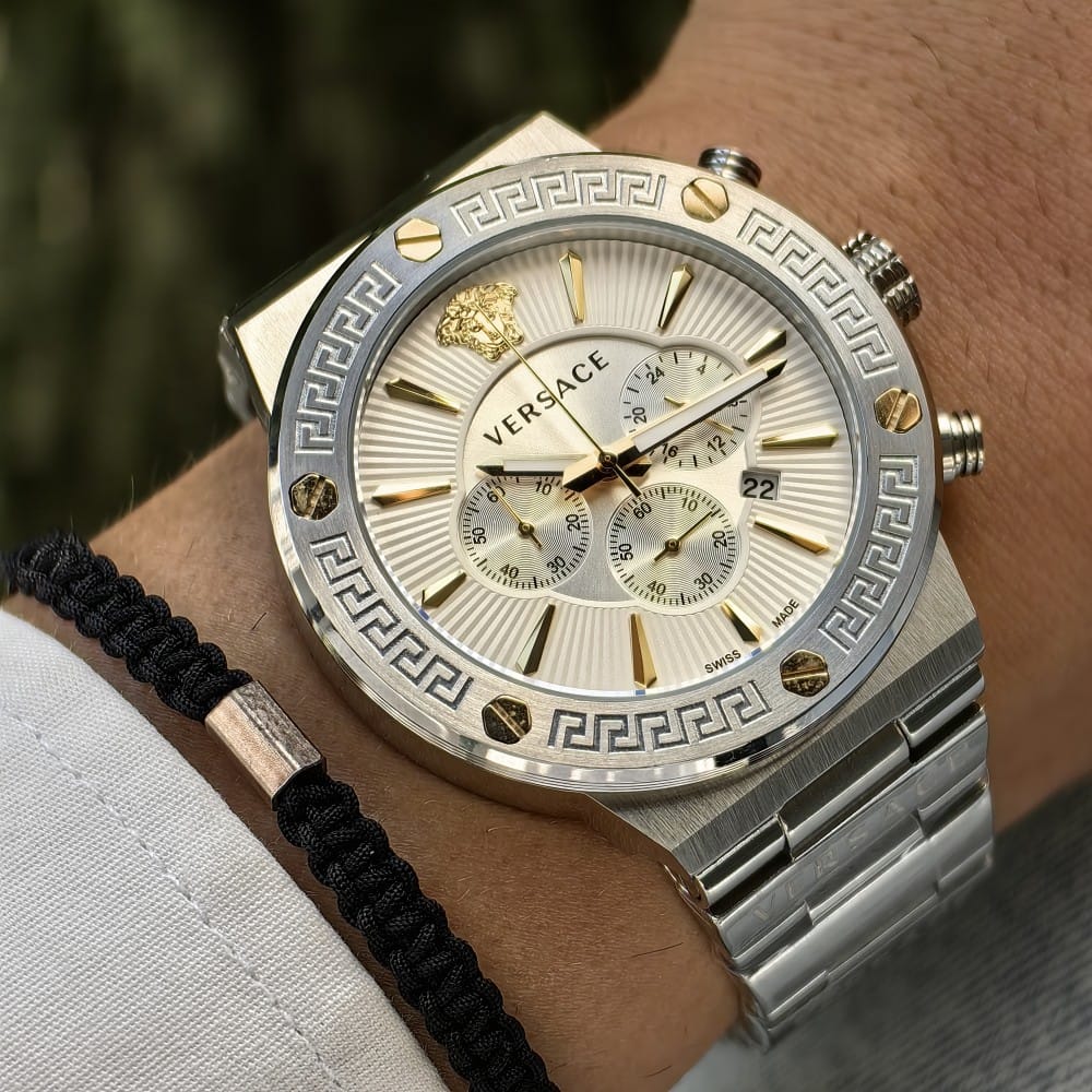 versace white dial watch - 44mm stainless steel - Image 3
