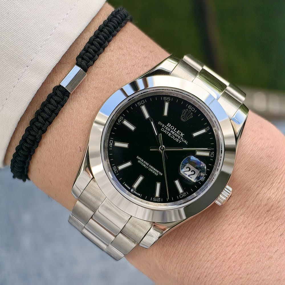 rolex datejust 41mm automatic stainless steel watch