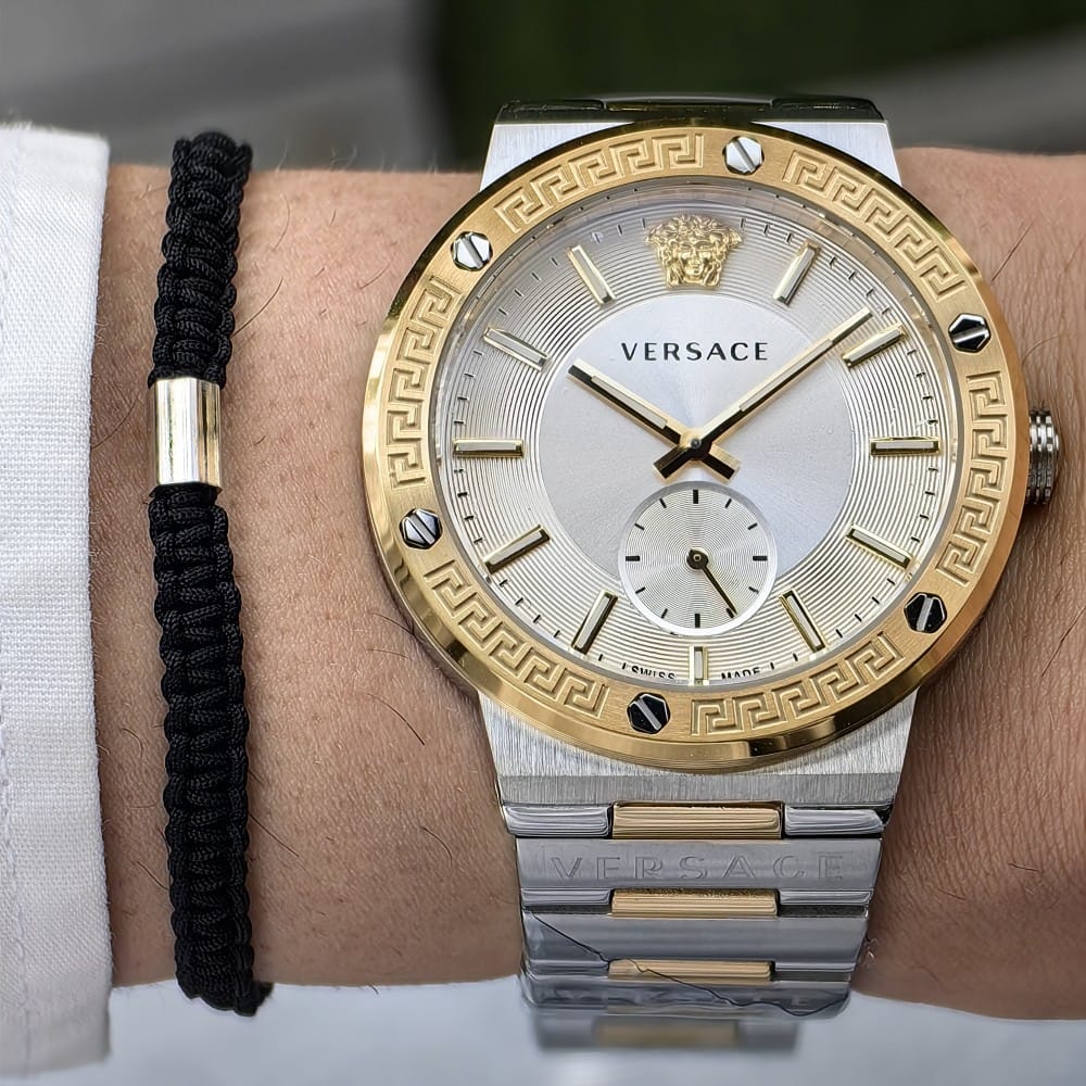 versace two tone white dial watch - 42.7 mm - Image 3