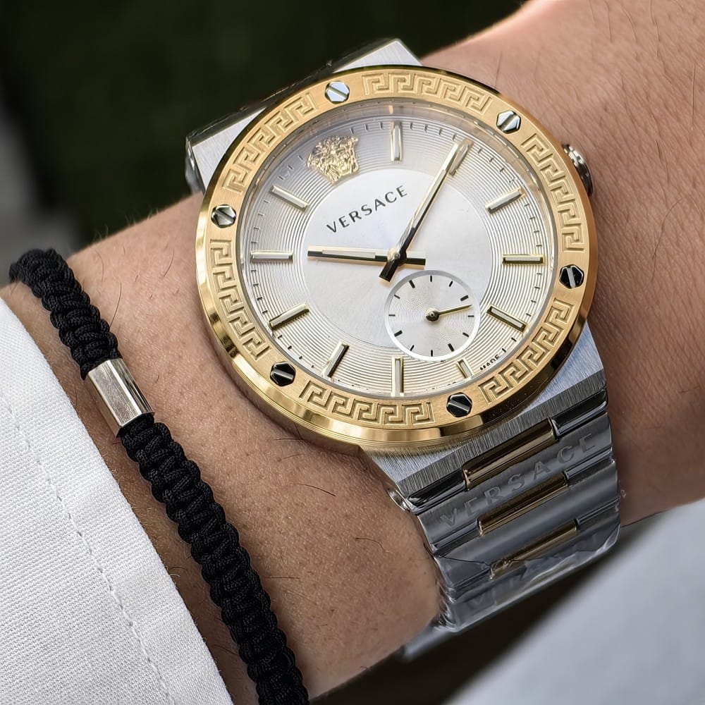 versace two tone white dial watch - 42.7 mm - Image 2