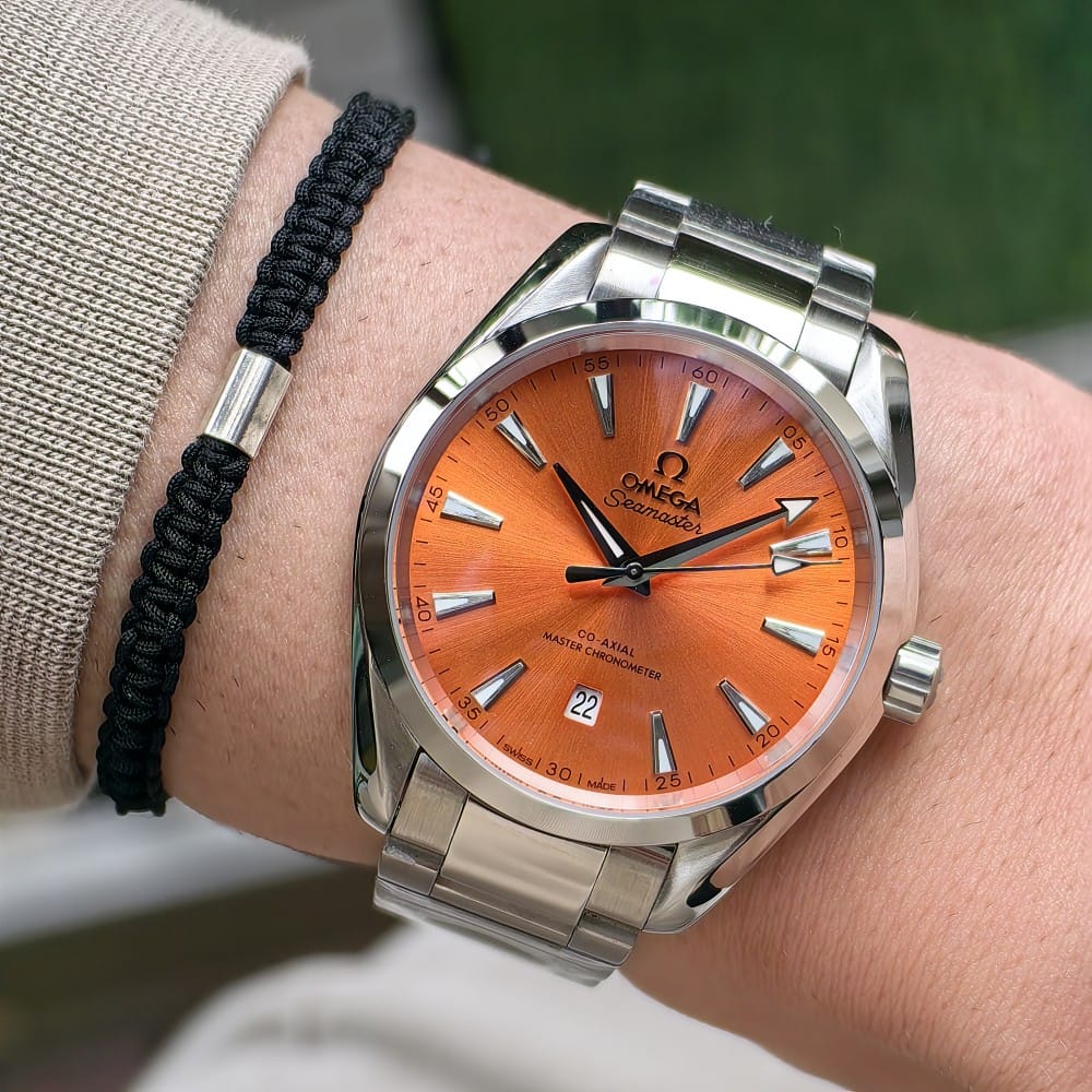 omega seamaster 40mm orange automatic watch