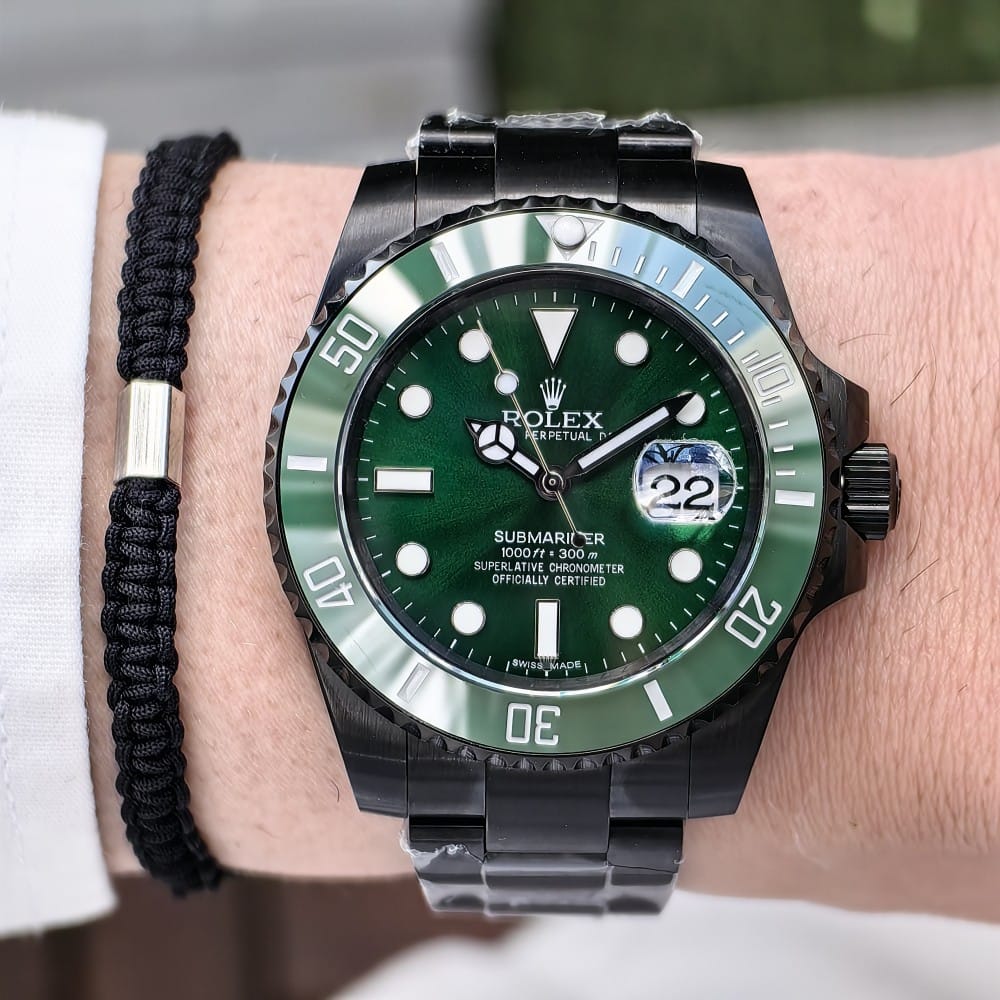 rolex submariner date black-green dial 40mm watch - Image 2