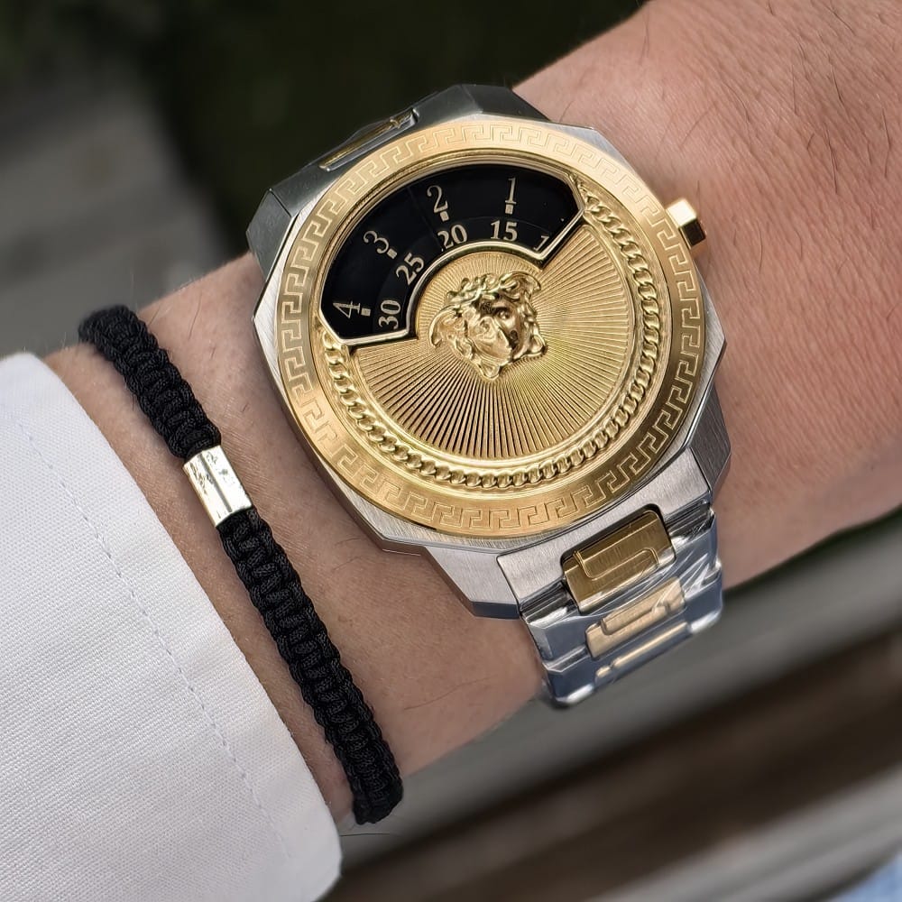 versace two tone gold black watch - 44mm - Image 3