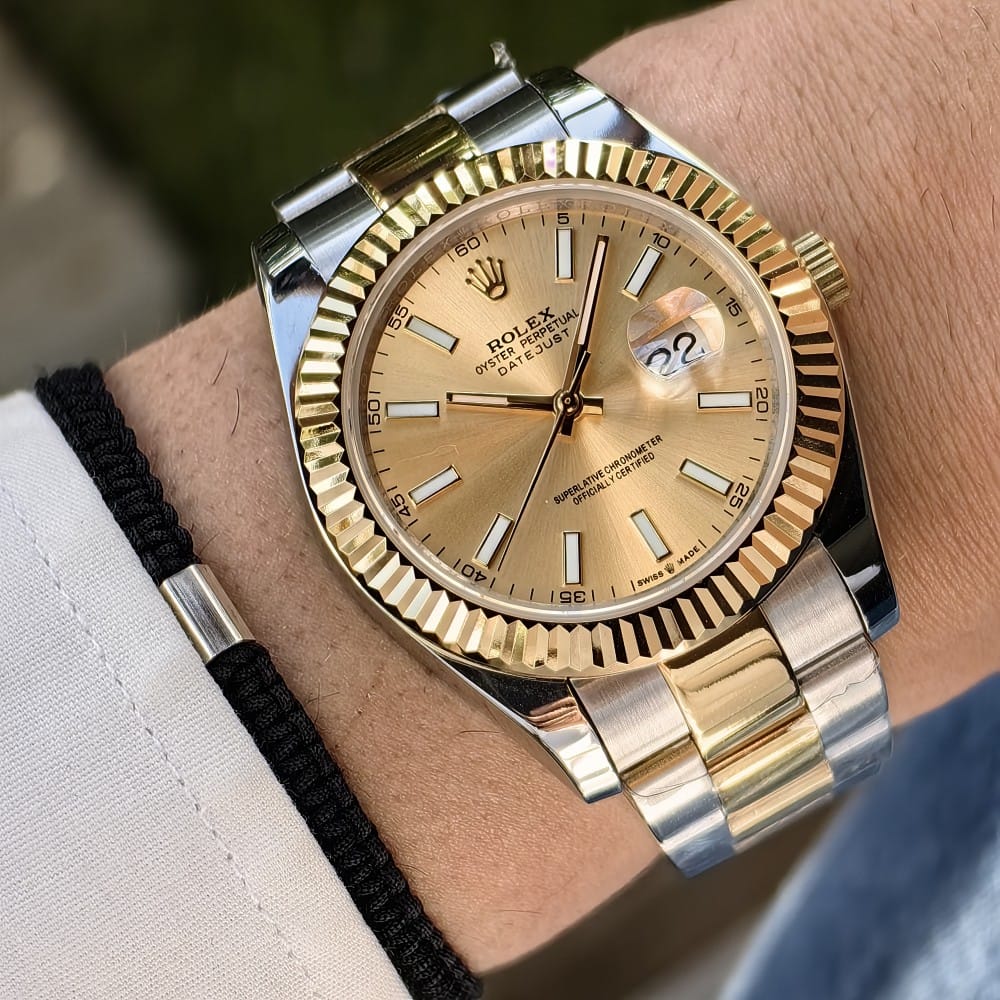 rolex datejust 41mm automatic watch - stainless steel & gold - Image 2