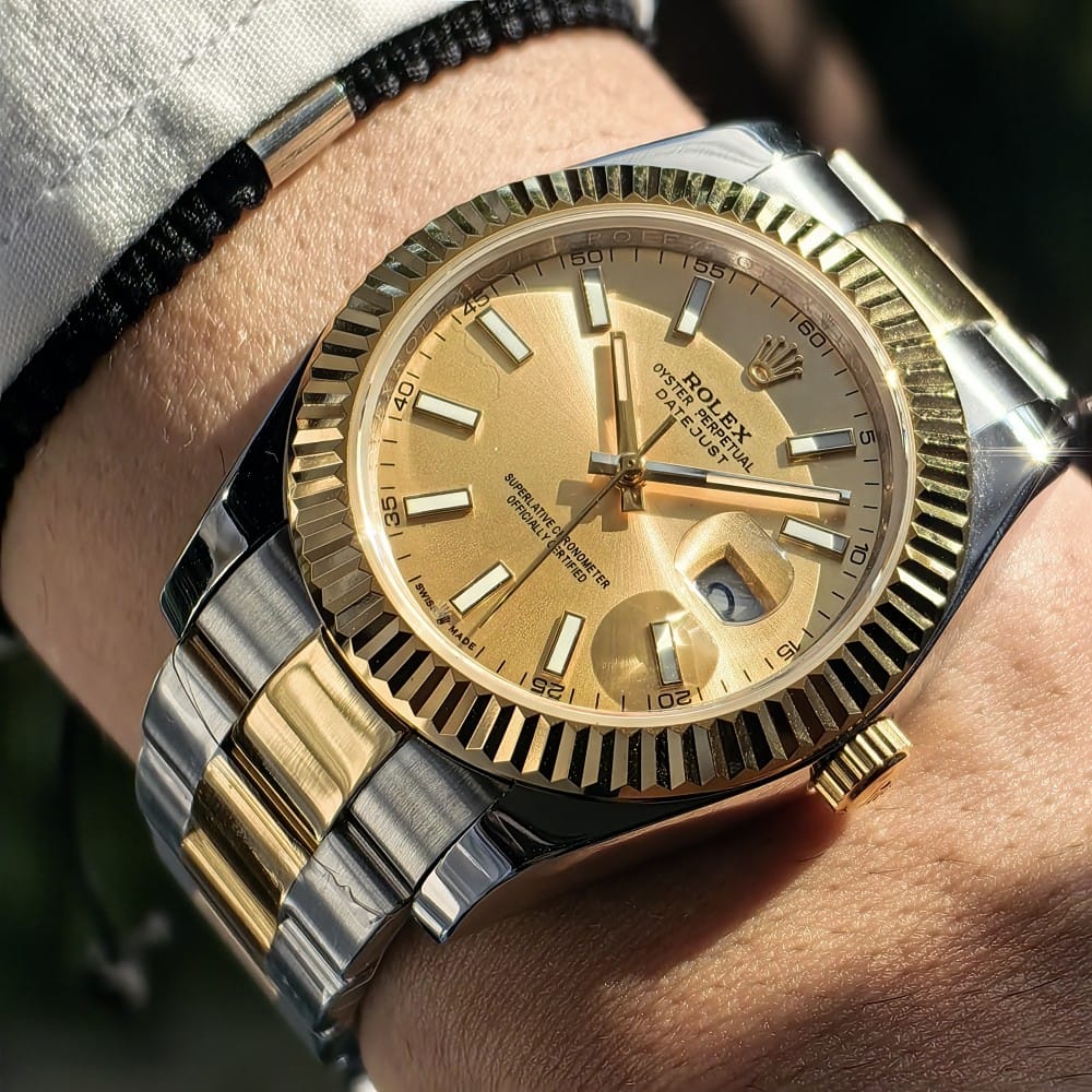 rolex datejust 41mm automatic watch - stainless steel & gold - Image 3