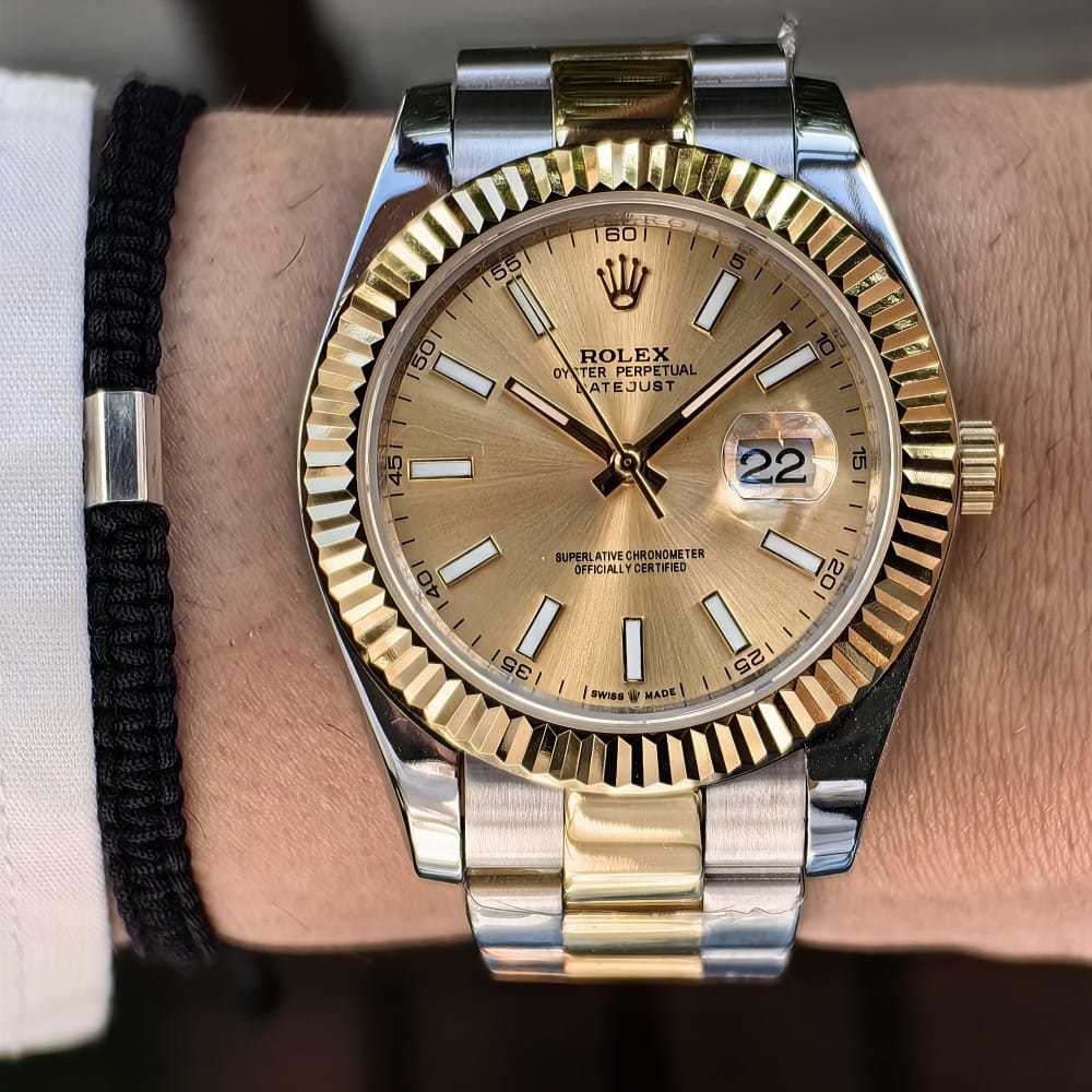 rolex datejust 41mm automatic watch - stainless steel & gold - Image 4