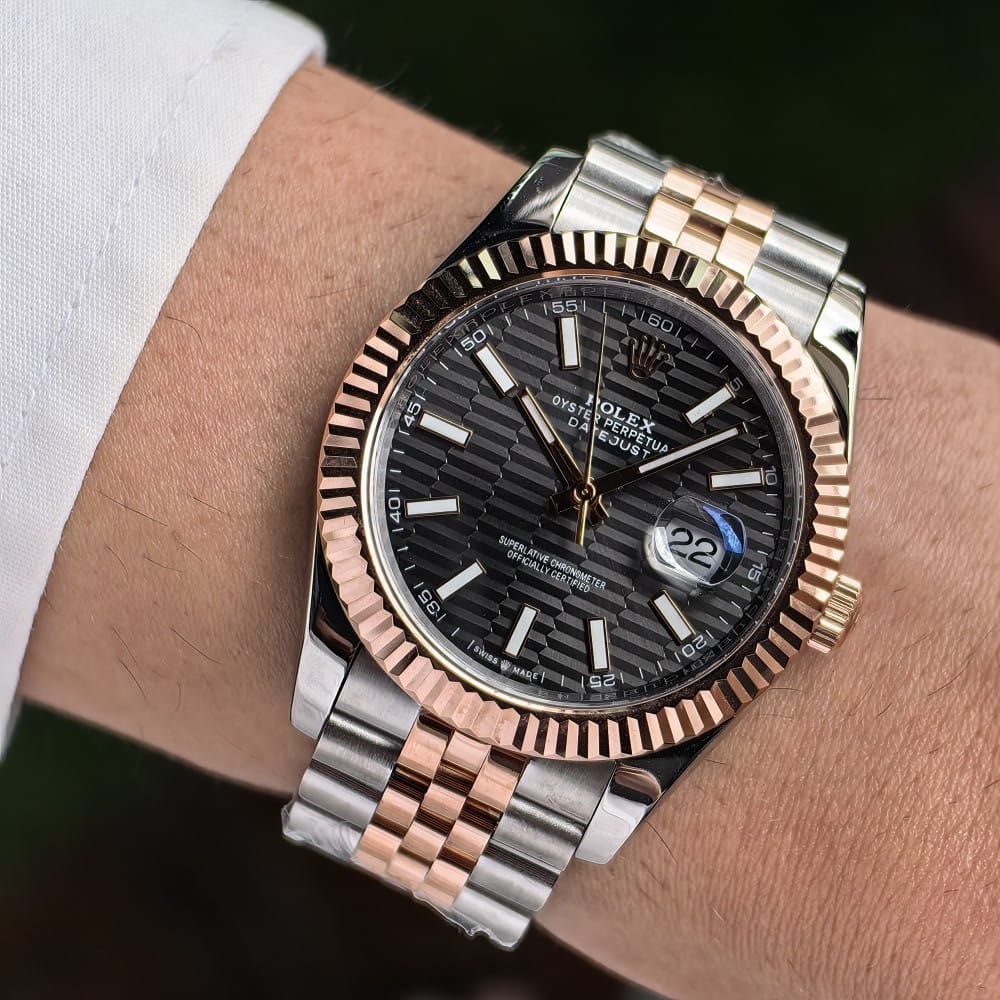 rolex datejust 41mm rose gold automatic watch - Image 2
