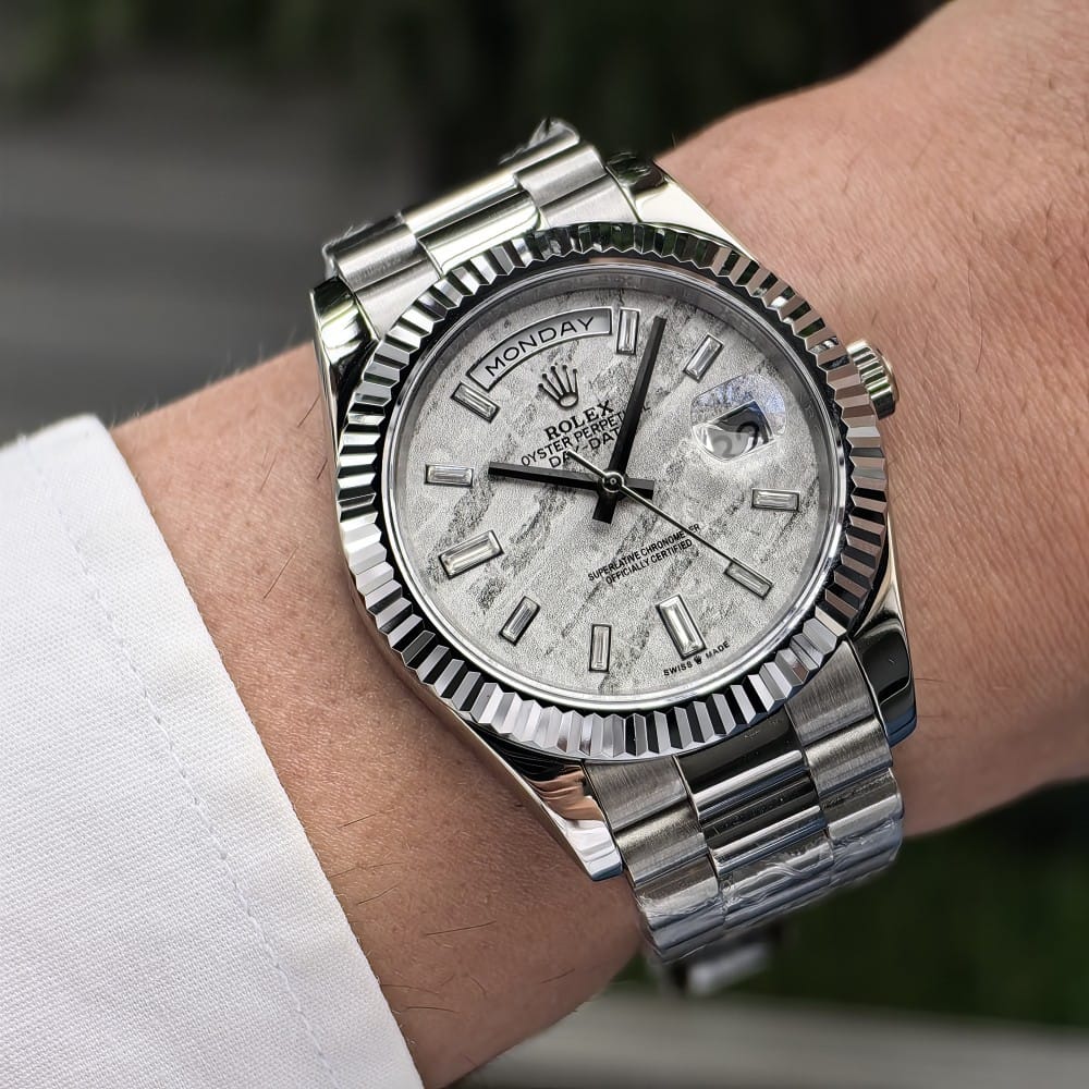 rolex day-date 40mm automatic watch - stainless steel - Image 3