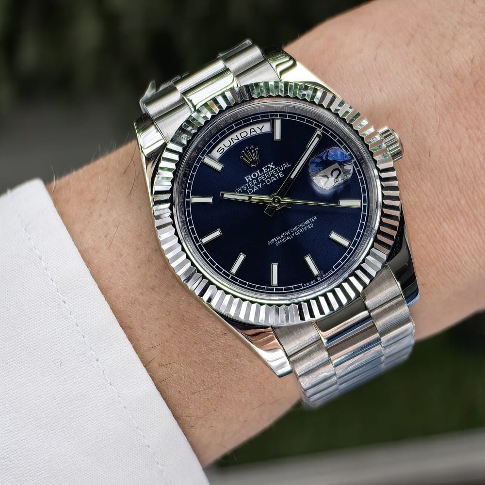 rolex day-date 40mm automatic stainless steel watch - Image 2