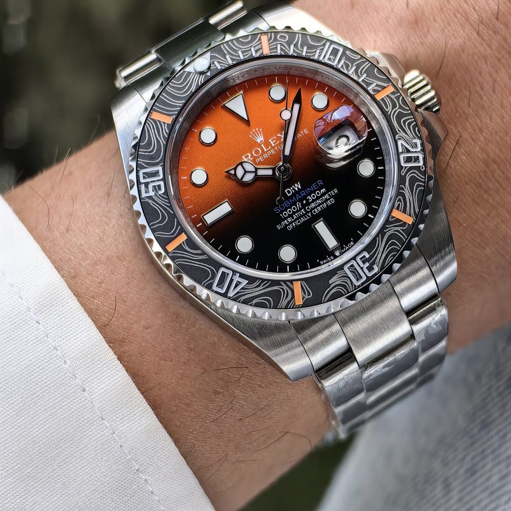 rolex submariner diw orange 40mm automatic watch - Image 2