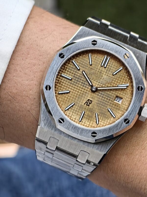 audemars piguet champagne dial 39mm automatic watch