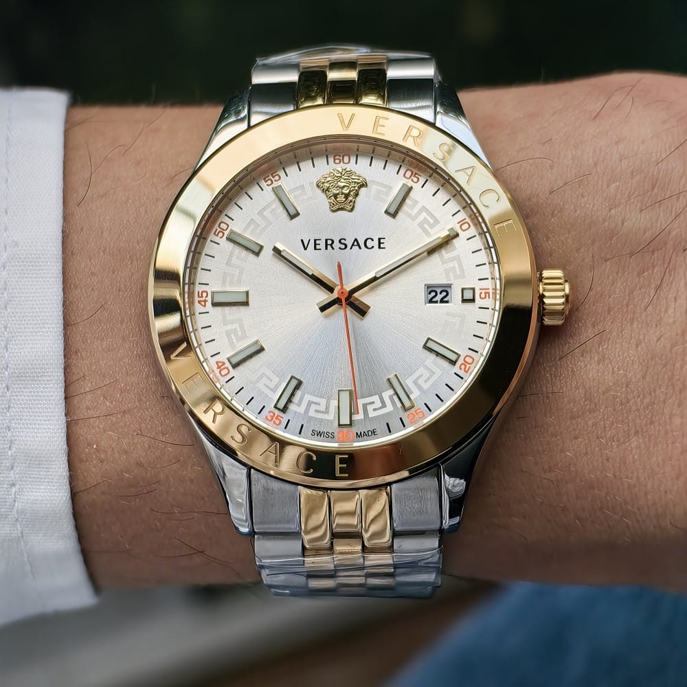 versace two tone gold silver - white dial 42mm watch - Image 3