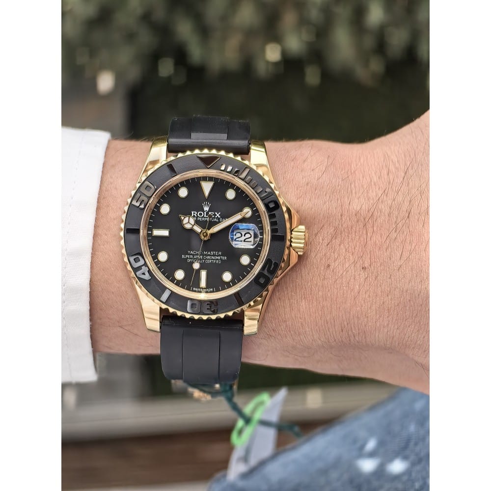 rolex yacht master gold 40mm automatic watch - Image 3