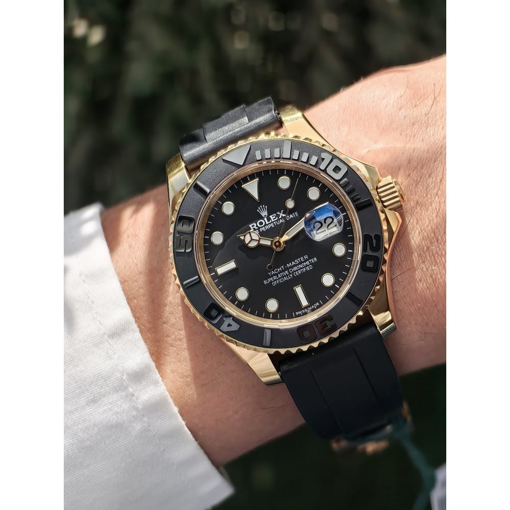rolex yacht master gold 40mm automatic watch
