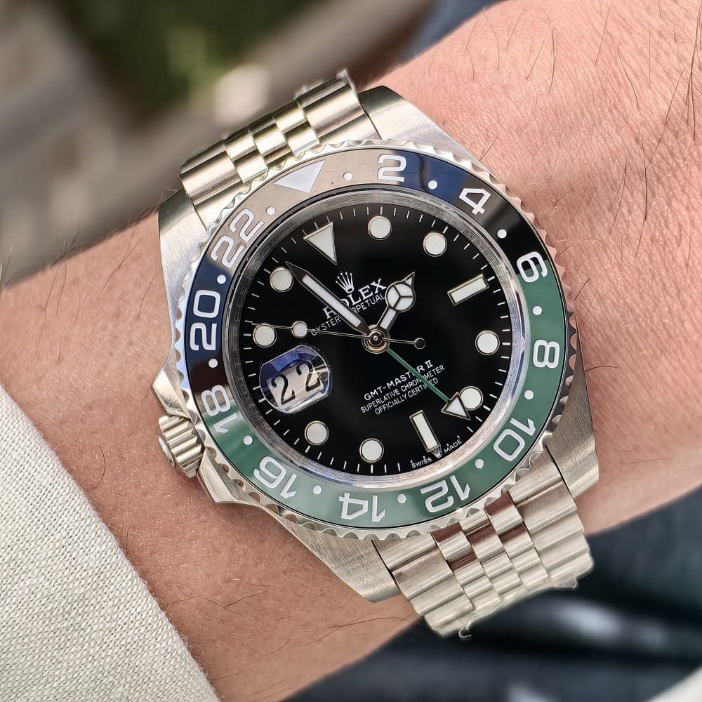rolex gmt master 40mm automatic watch - stainless steel