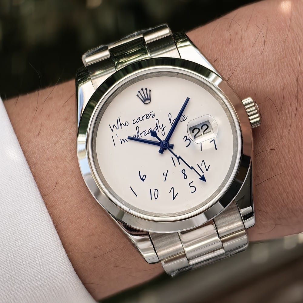 rolex milgauss oyster who cares i'm already late - 40mm