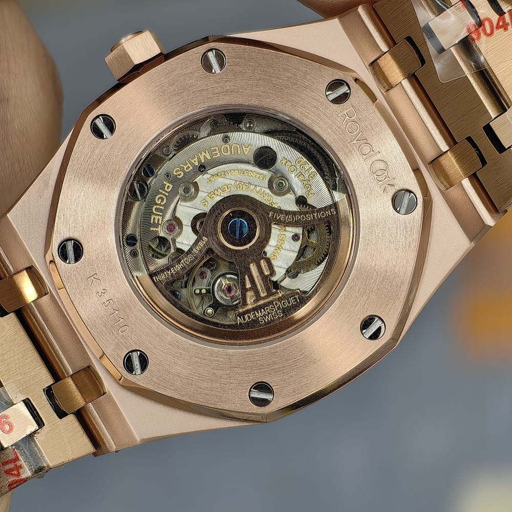 audemars piguet automatic rose gold blue dial 42mm - Image 5