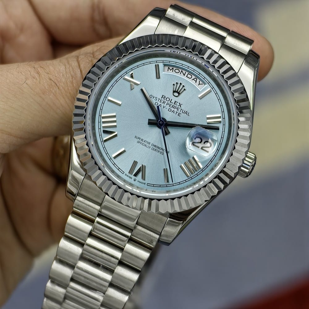 rolex day-date 40mm automatic watch - stainless steel - Image 2