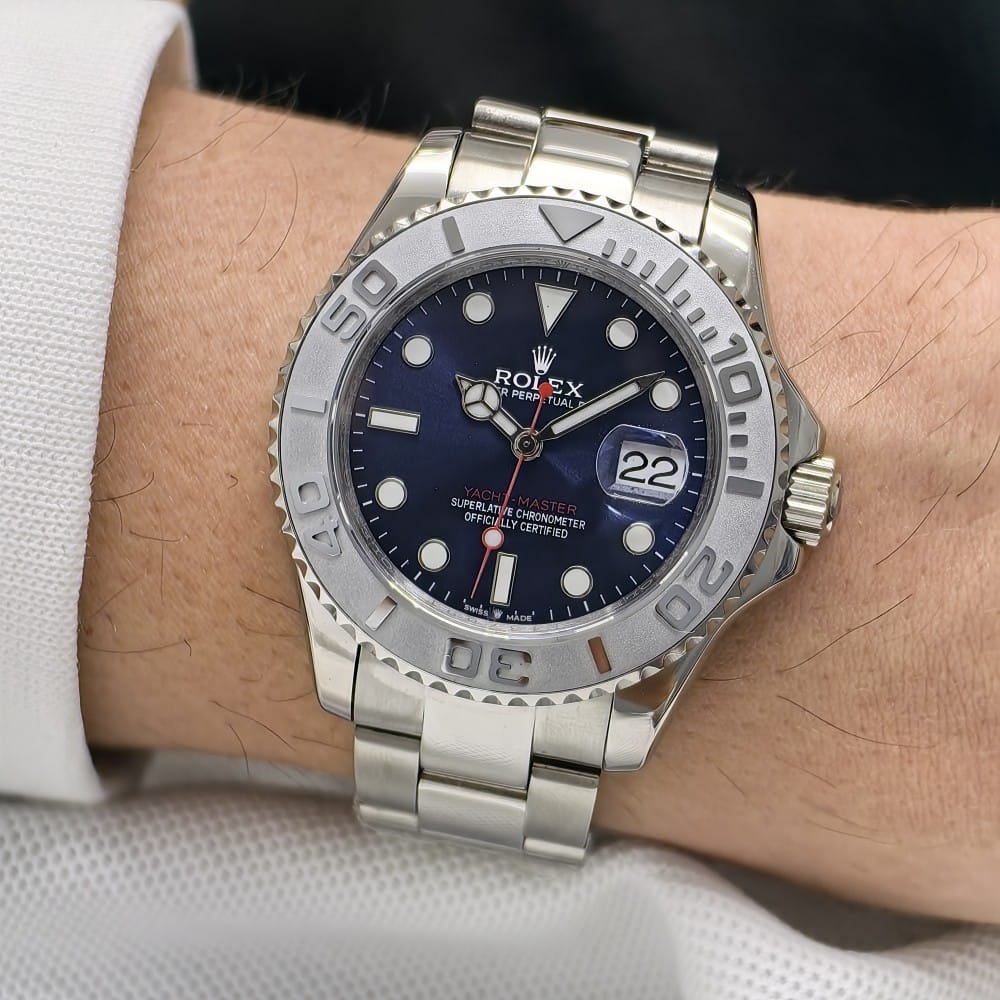 rolex yacht master blue 40mm automatic watch
