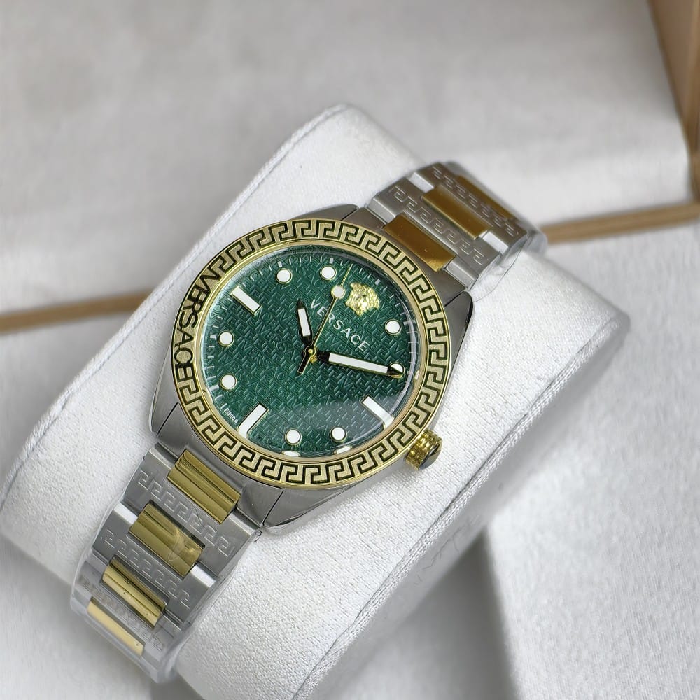 versace green dial watch - 34mm stainless steel - Image 5