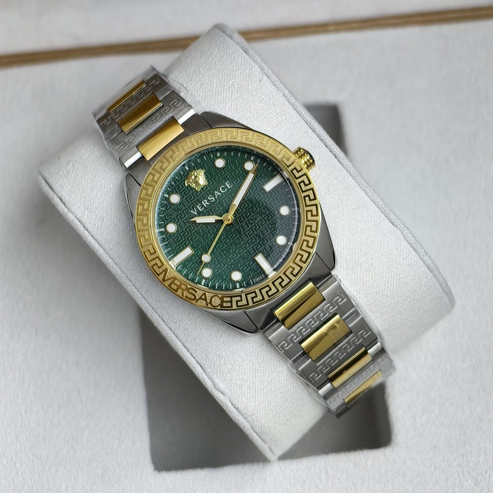 versace green dial watch - 34mm stainless steel - Image 3