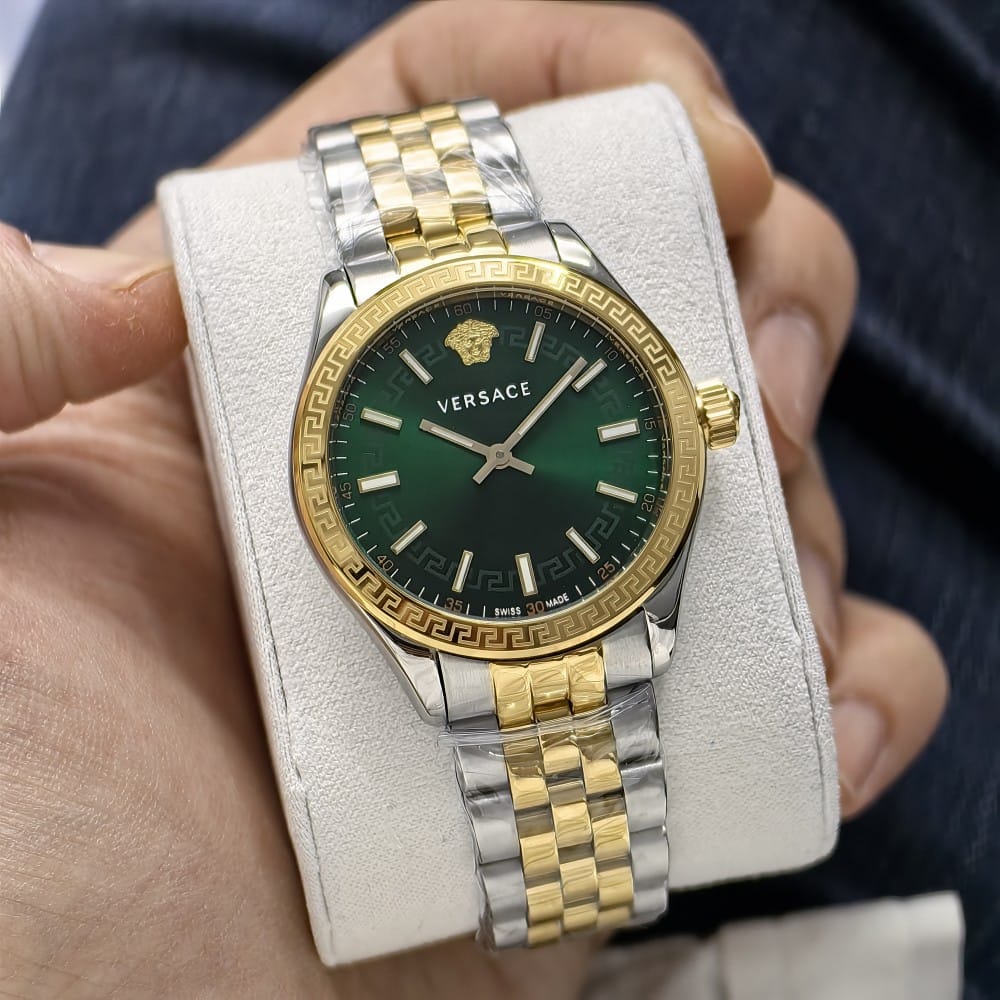 versace green dial watch - 36mm stainless steel - Image 3