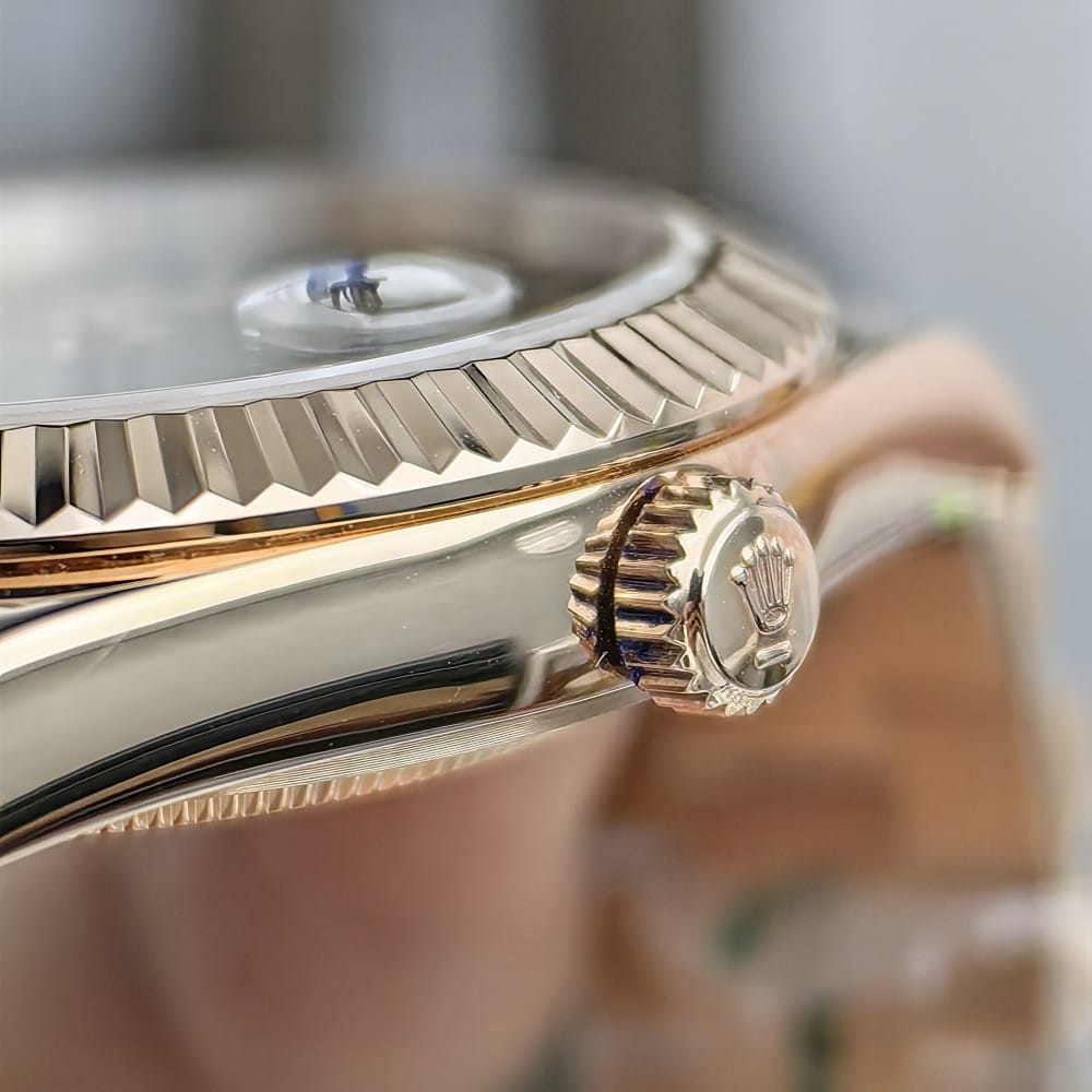 rolex day-date 34 rose gold green dial - Image 6