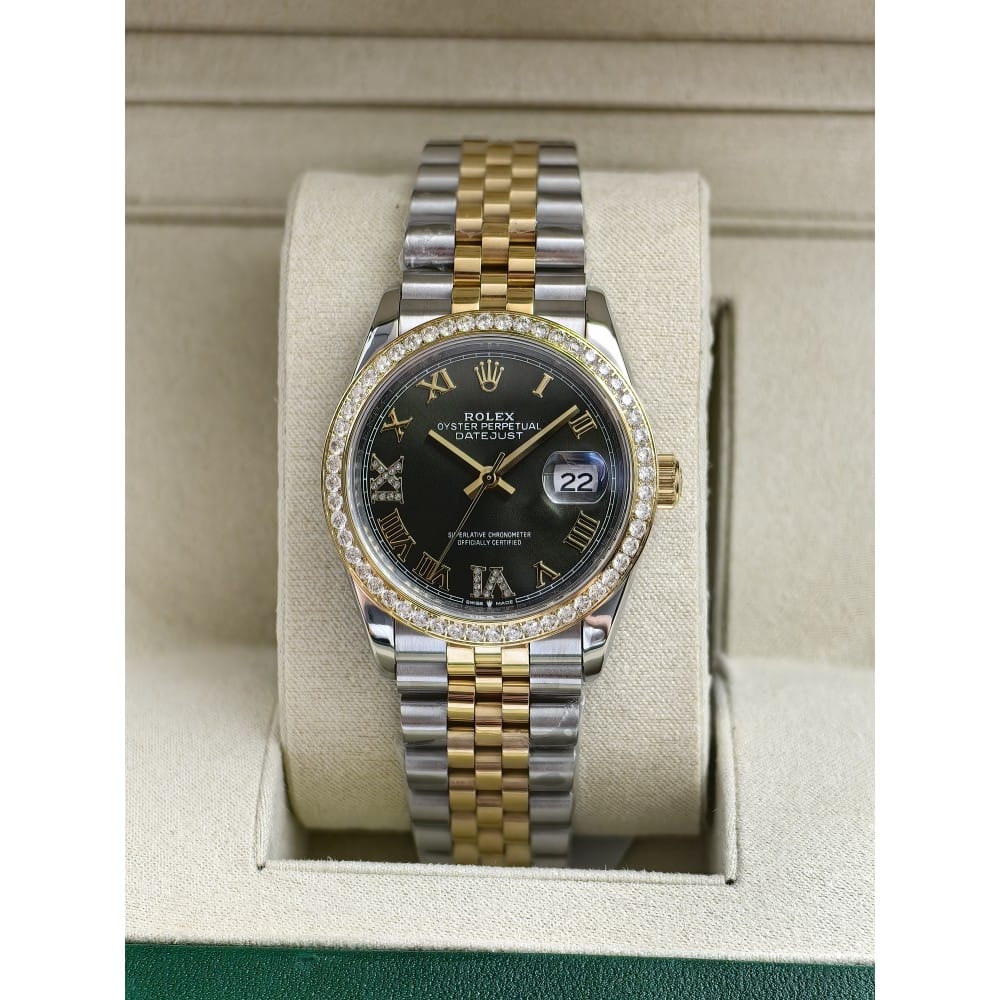 rolex datejust 36mm with diamond bezel - Image 3