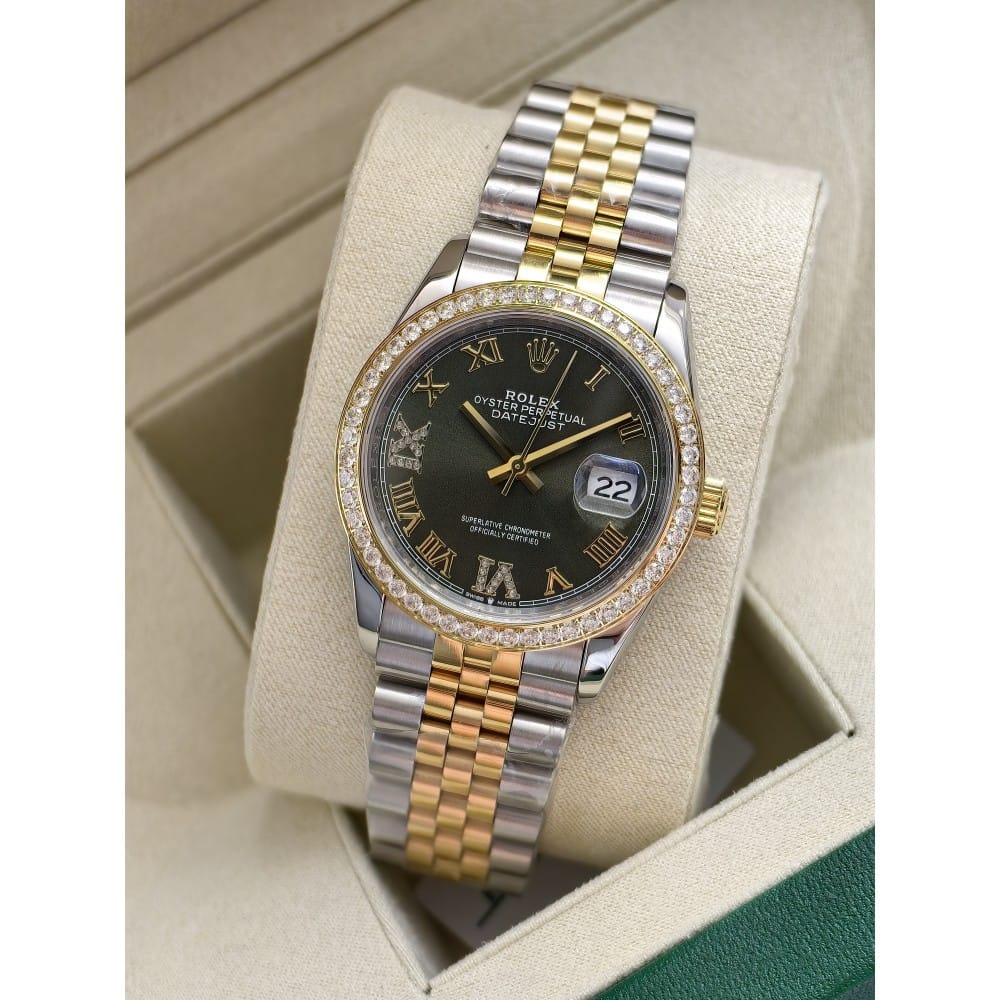 rolex datejust 36mm with diamond bezel