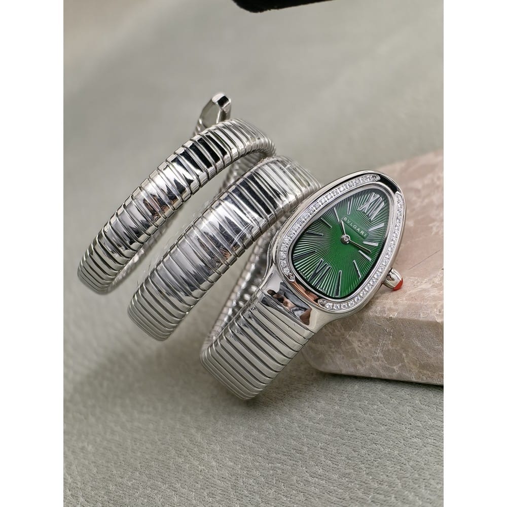 bvlgari serpenti tubogas watch with green dial