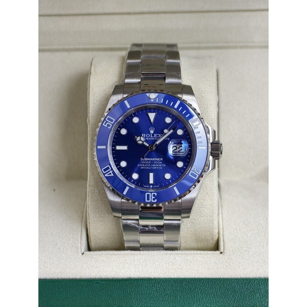 rolex submariner date blue 40mm stainless steel watch - Image 5
