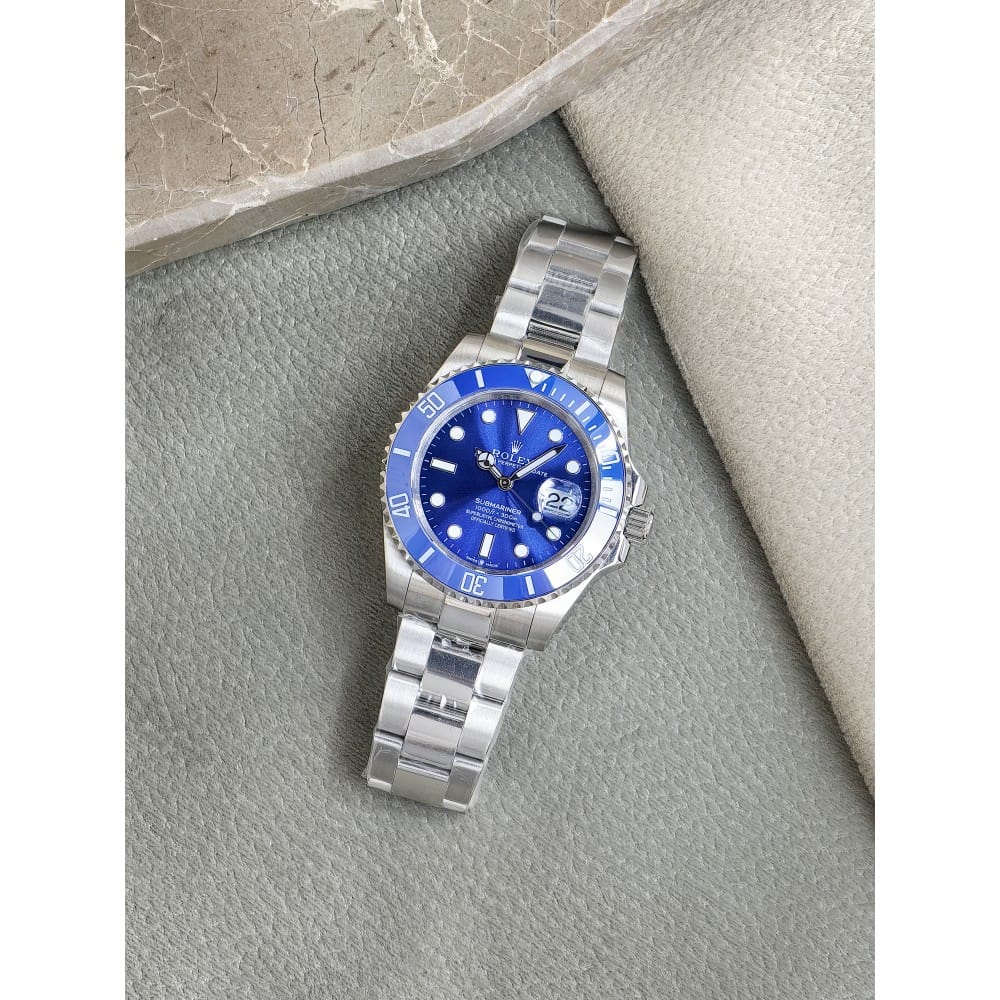 rolex submariner date blue 40mm stainless steel watch - Image 2