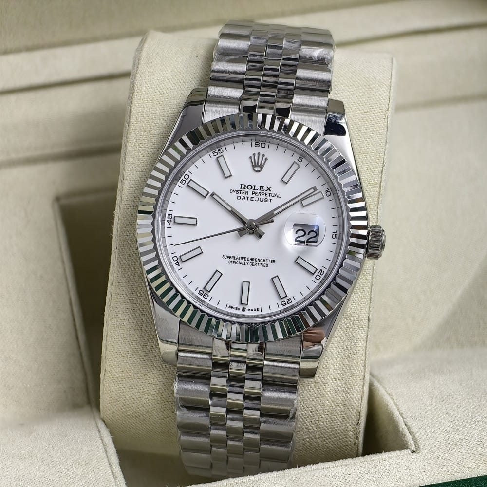 rolex datejust 41mm automatic watch - stainless steel - Image 7
