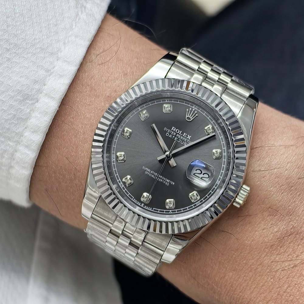 rolex datejust 41mm rhodium diamond dial jubilee - Image 3