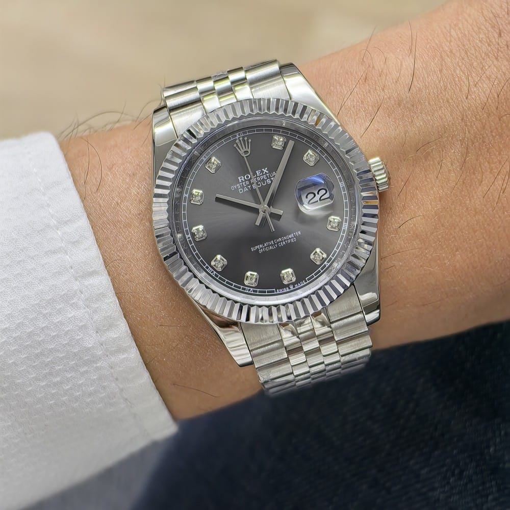 rolex datejust 41mm rhodium diamond dial jubilee - Image 2