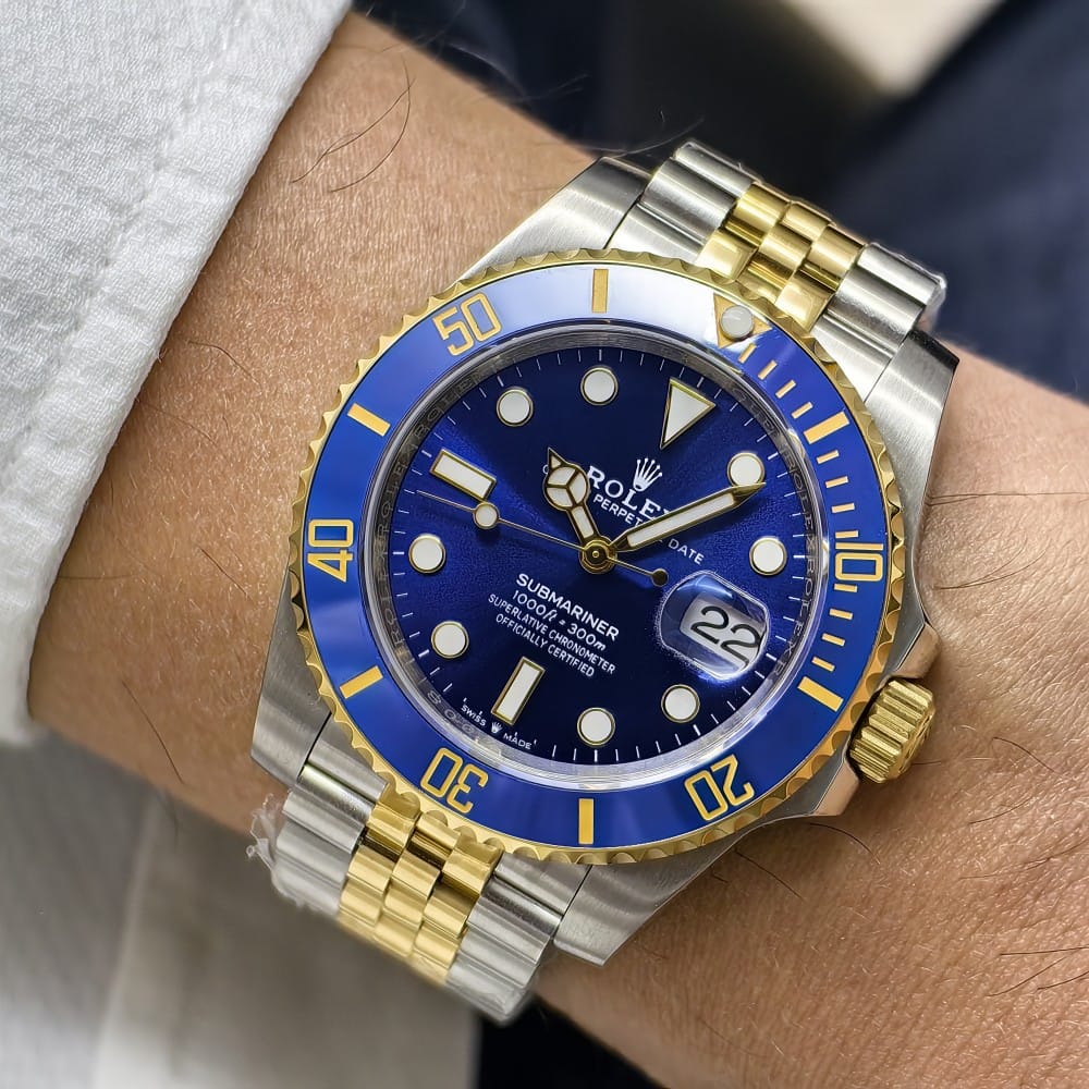 rolex submariner date two tone blue dial jubilee - Image 3