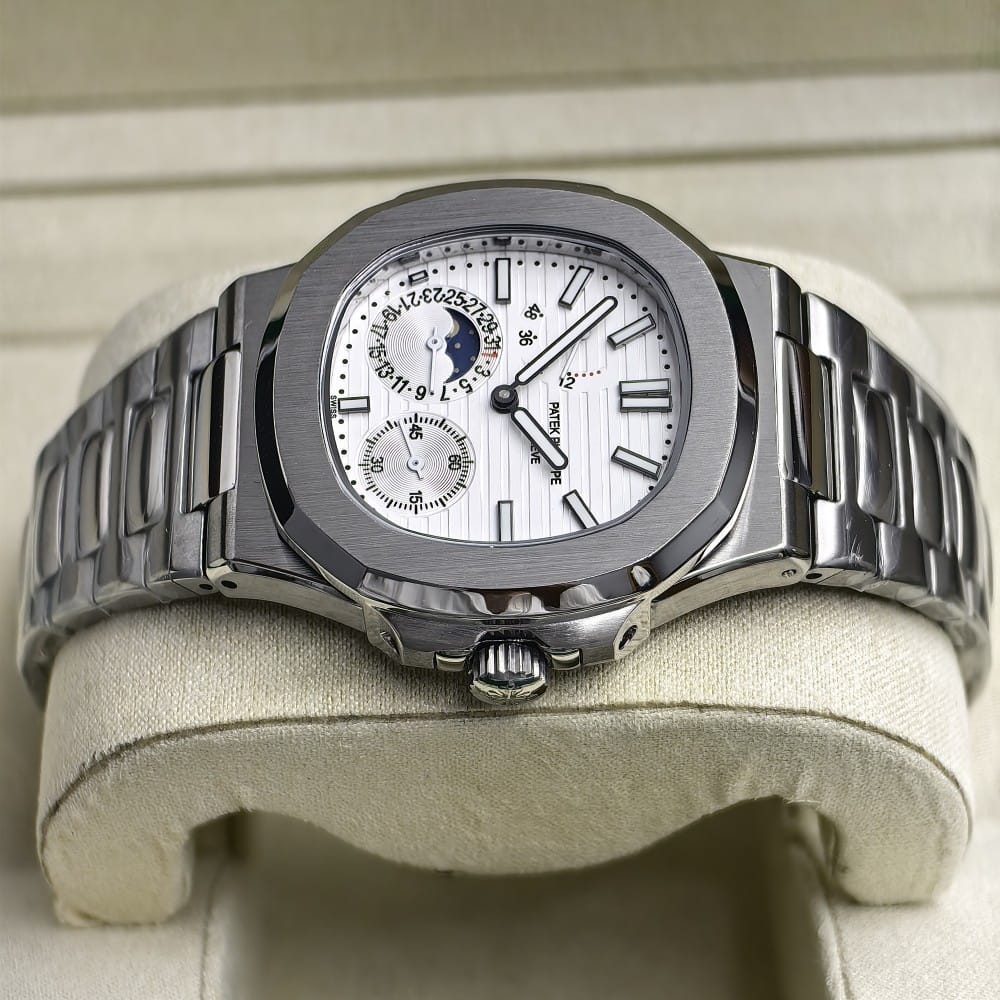 patek philippe nautilus 5712 white 41mm stainless steel watch - Image 5