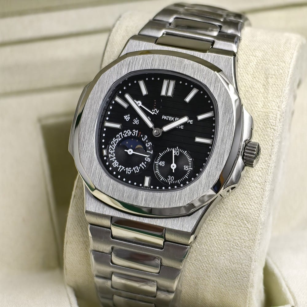 patek philippe nautilus 5712 black 41mm stainless steel watch