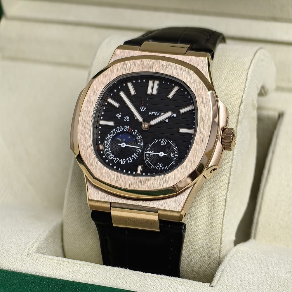 patek philippe nautilus 5712 rose gold black leather - Image 7