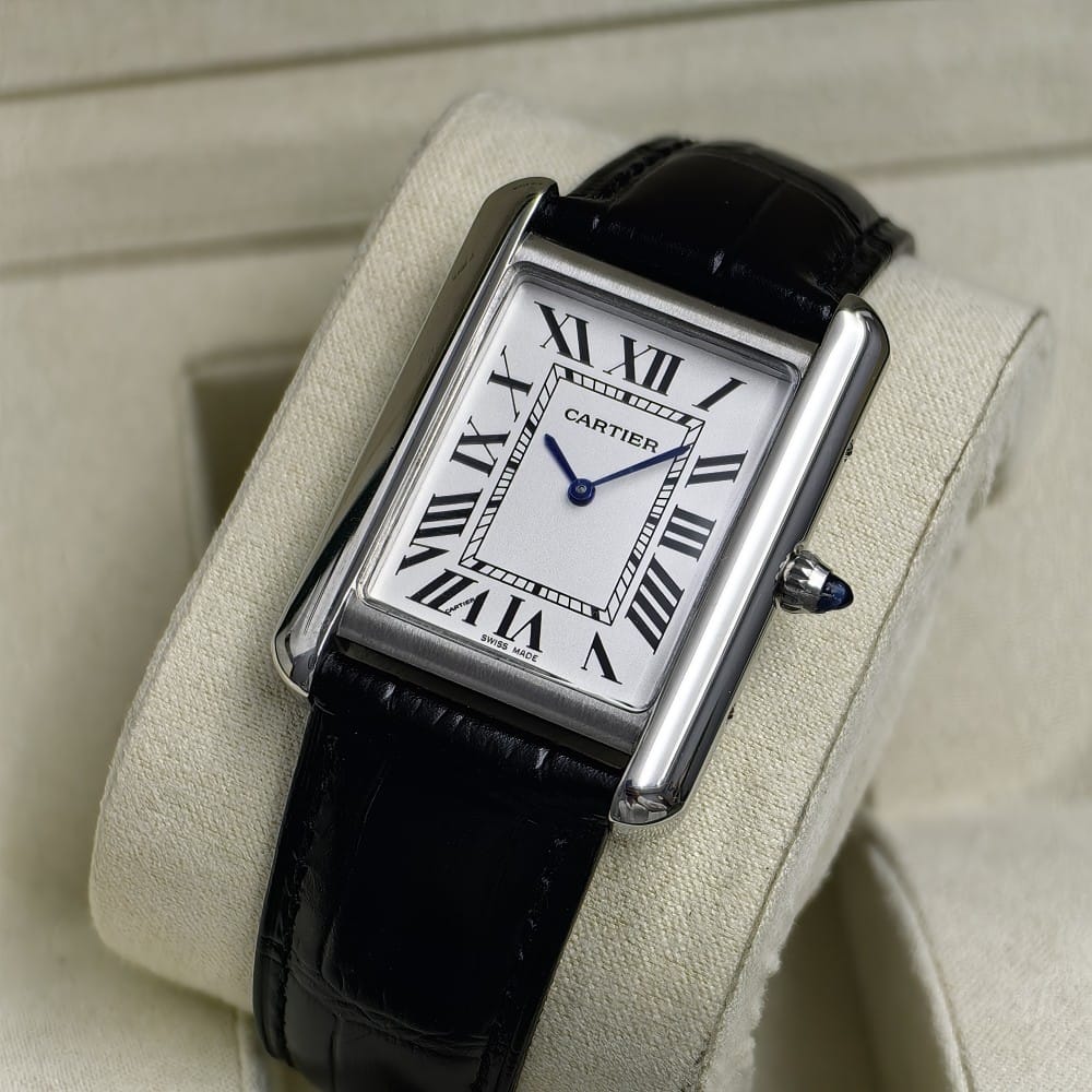 cartier tank silver white 40mm stainless steel watch - Image 5