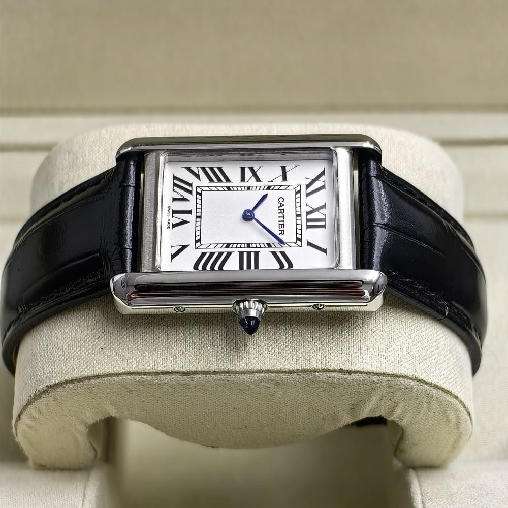 cartier tank silver white 40mm stainless steel watch - Image 3