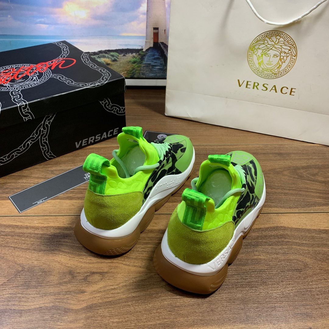 versace green leopard print sneakers - size 35-44 - Image 2