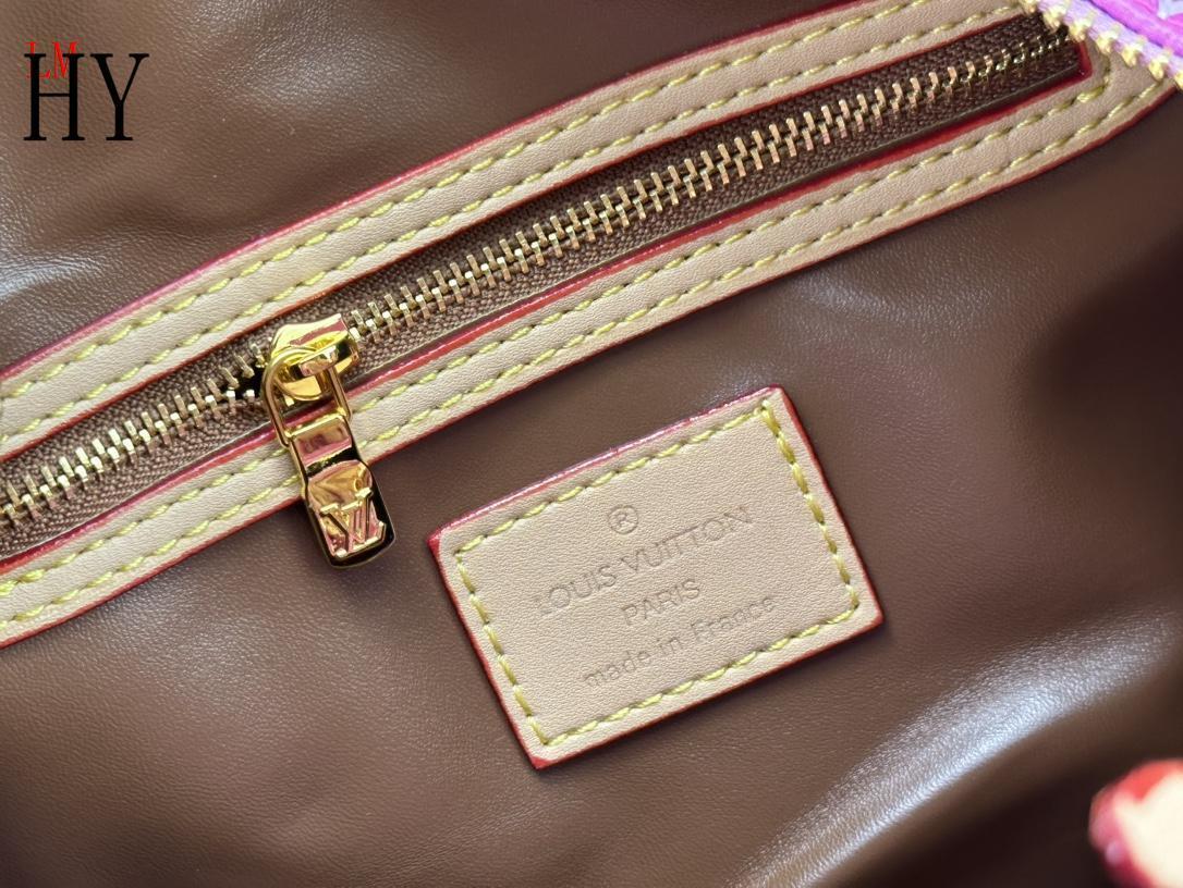louis vuitton pink monogram handbag with pouch - 30x21x17 cm - Image 2
