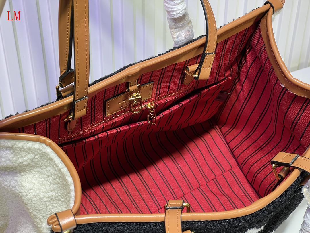 louis vuitton black and white tote bag 33x27x14 - Image 2